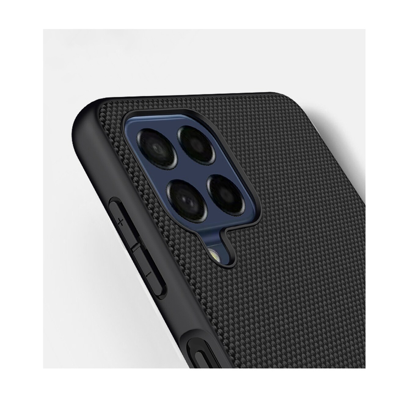 Nillkin Textured Case for Samsung Galaxy M53 5G - Holdbart etui med gelramme og nylonbagside, sort
