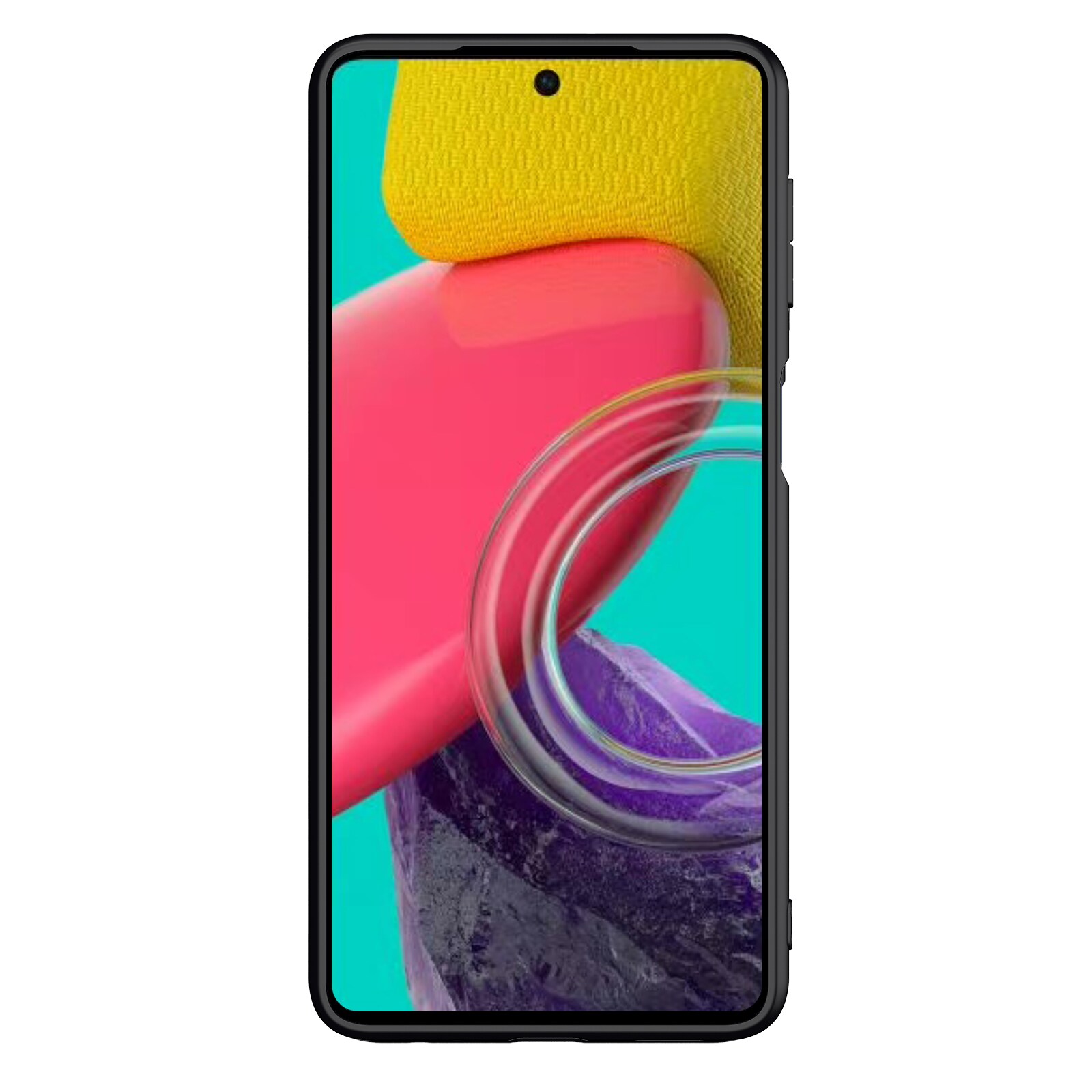 Nillkin Textured Case for Samsung Galaxy M53 5G - Holdbart etui med gelramme og nylonbagside, sort