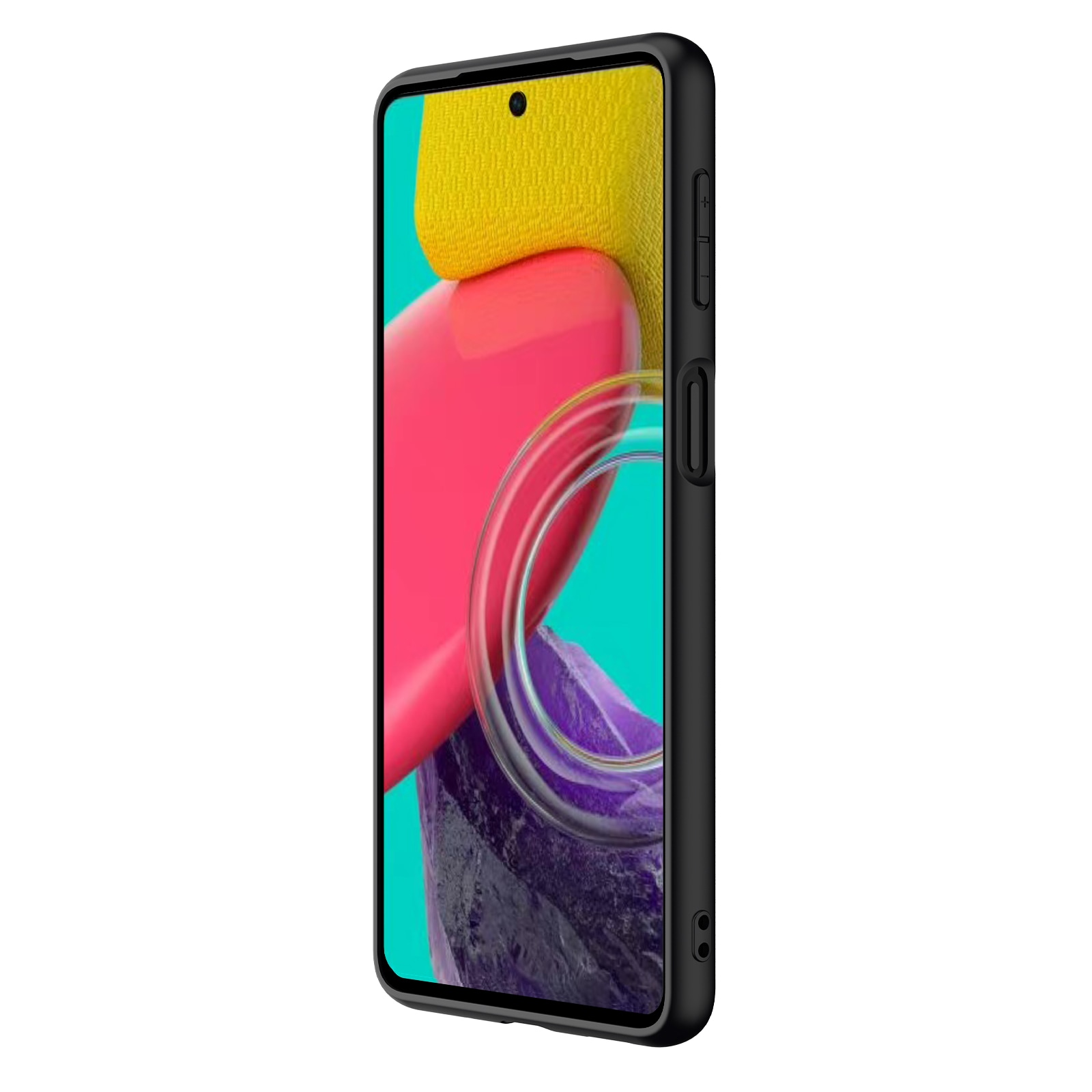 Nillkin Textured Case for Samsung Galaxy M53 5G - Holdbart etui med gelramme og nylonbagside, sort