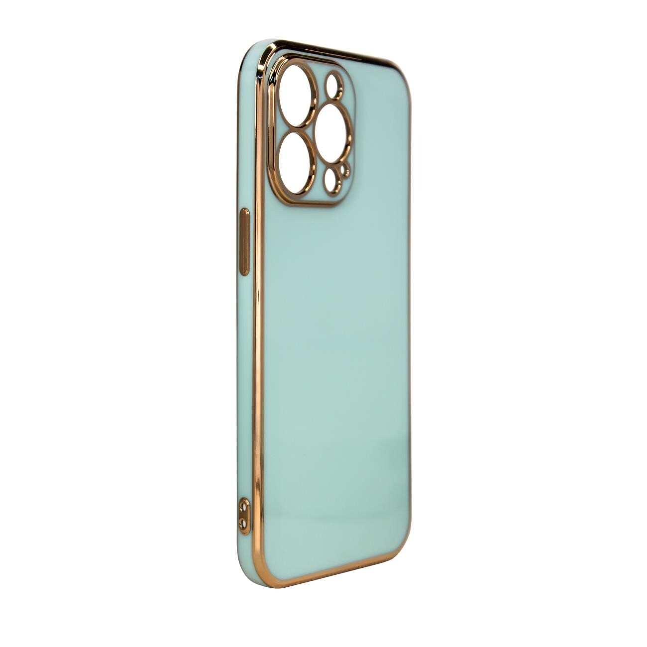 Lighting Color Case til Xiaomi Redmi Note 11 gelcover med guldramme mint