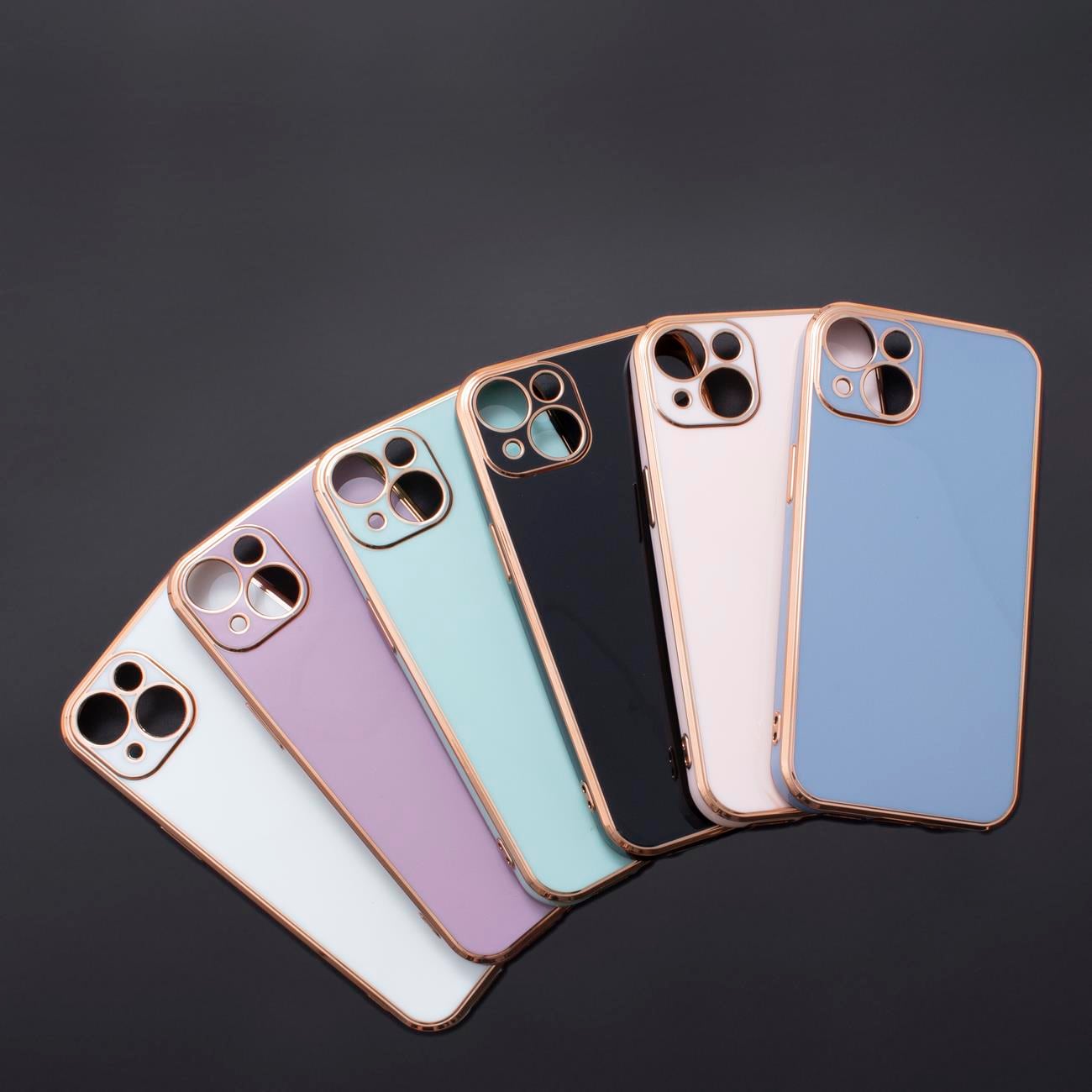Lighting Color Case til Xiaomi Redmi Note 11 guldramme gel cover blå