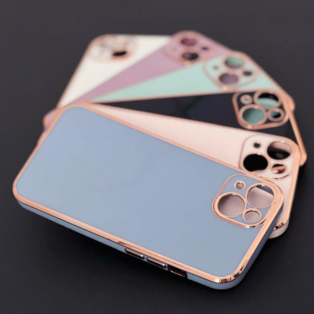 Lighting Color Case til Xiaomi Redmi Note 11 Pro gelcover med guldramme hvid