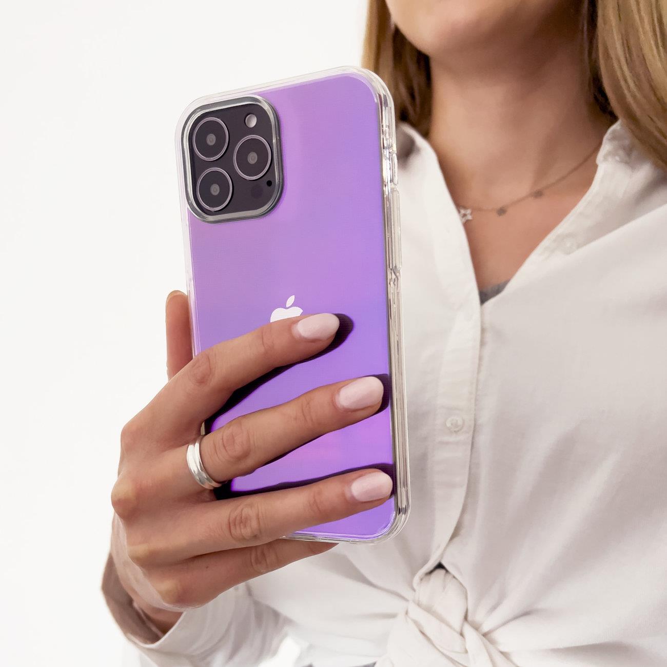 Aurora Case Case til Samsung Galaxy A12 5G Neon Gel Cover Purple