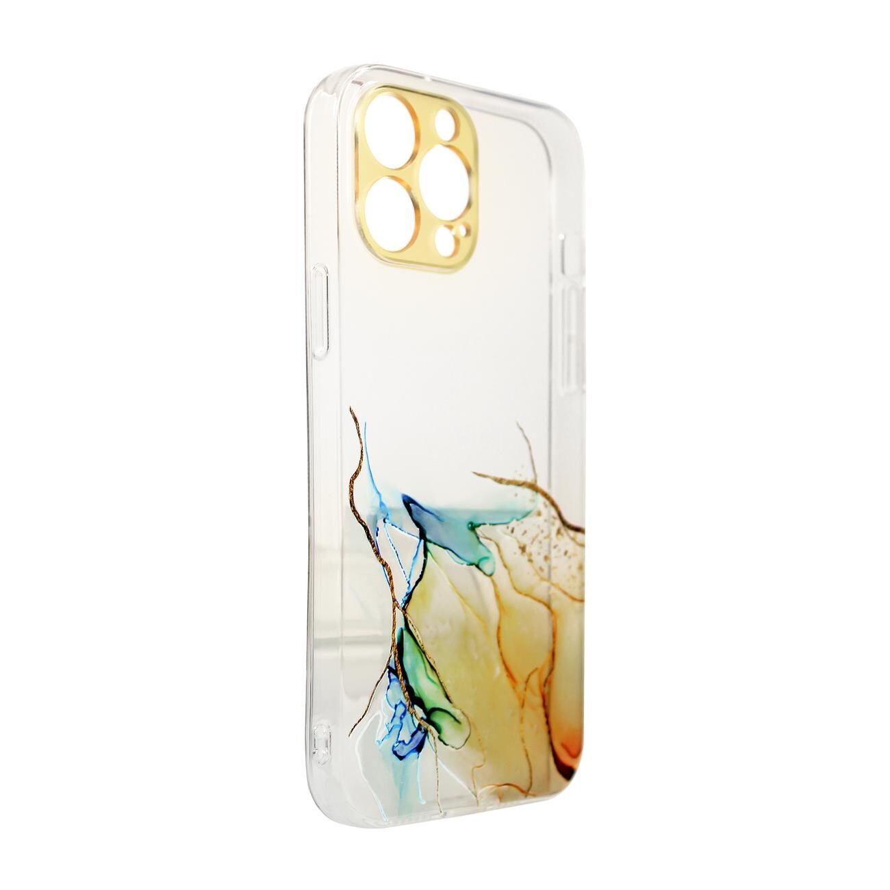 Marmor-etui til Samsung Galaxy A12 5G Gel Cover Orange Marmor