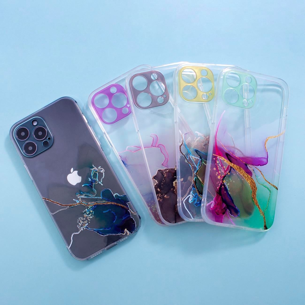 Marmor-etui til Samsung Galaxy A12 5G Gel Cover Marmorbrun