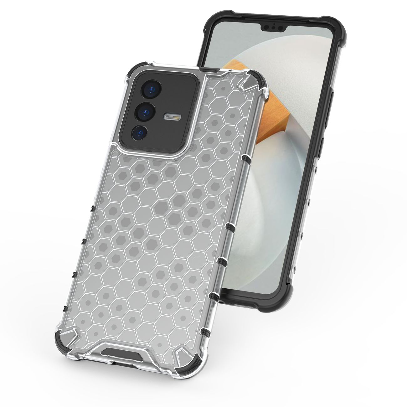 Honeycomb-fodral pansarhölje med gelram Vivo V23 5G svart