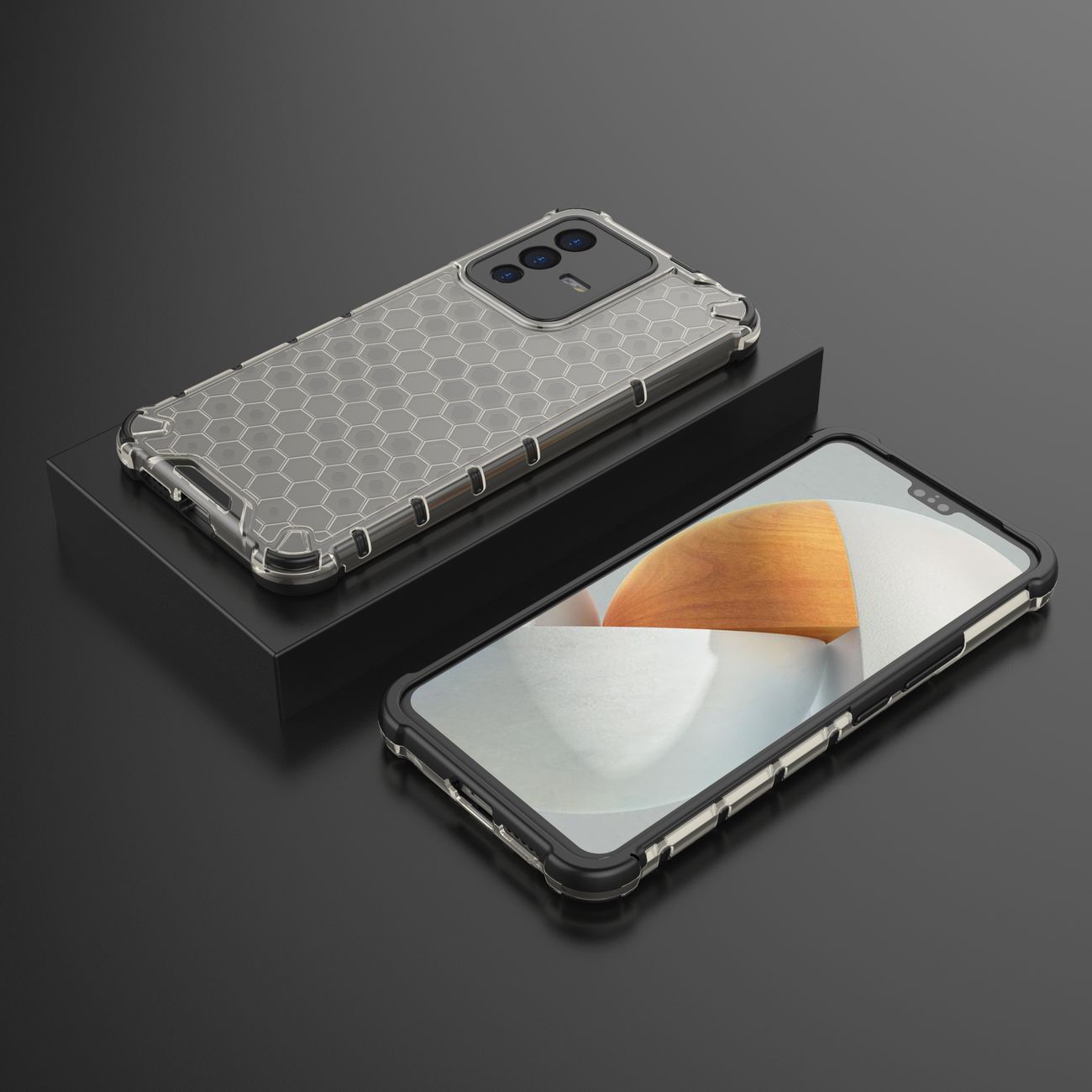 Honeycomb-fodral pansarhölje med gelram Vivo V23 5G svart