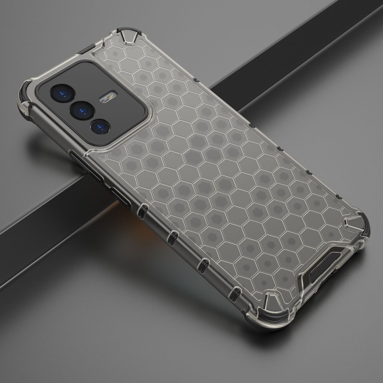 Honeycomb-fodral pansarhölje med gelram Vivo V23 5G svart