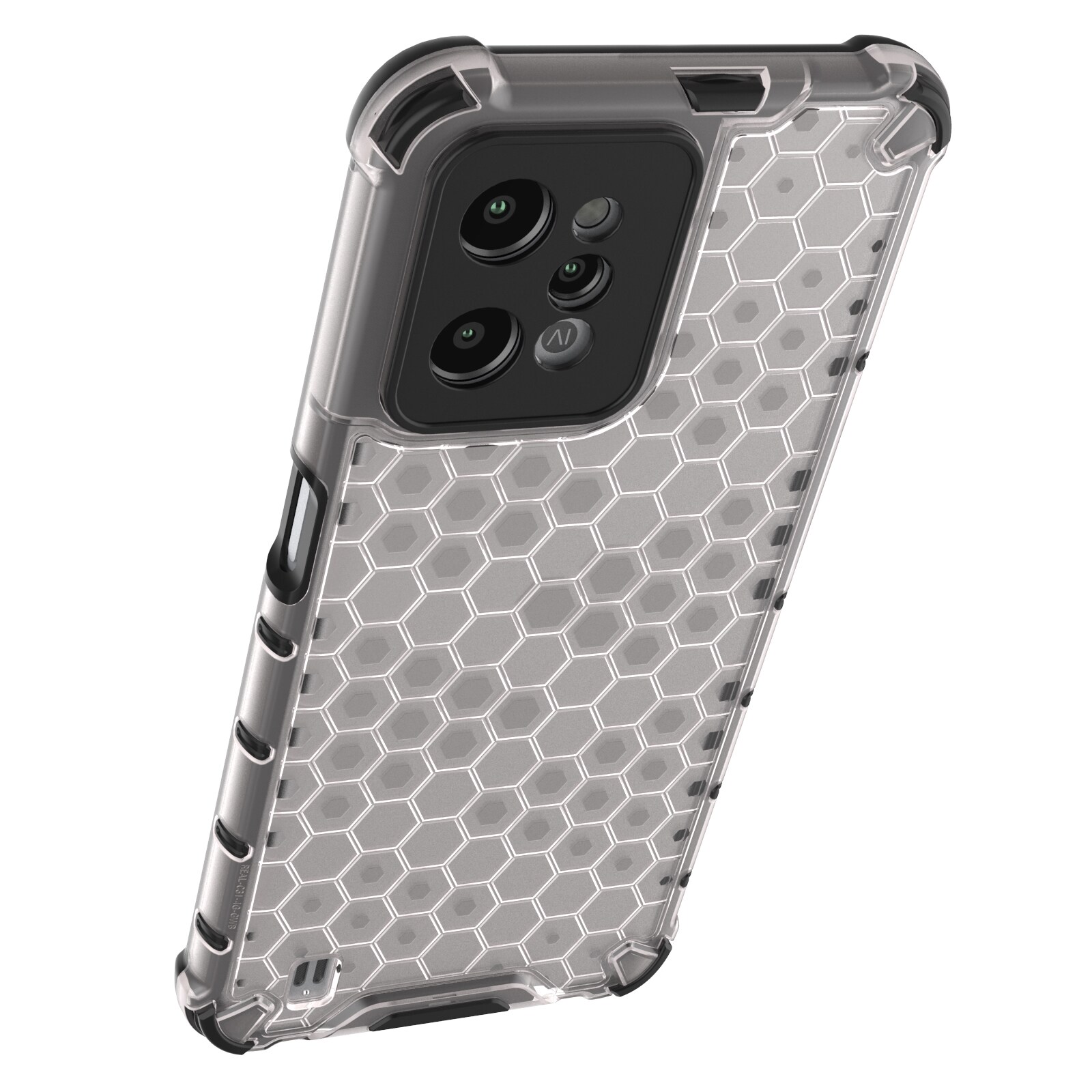 Honeycomb fodral pansarhölje med gelram Realme C31 transparent