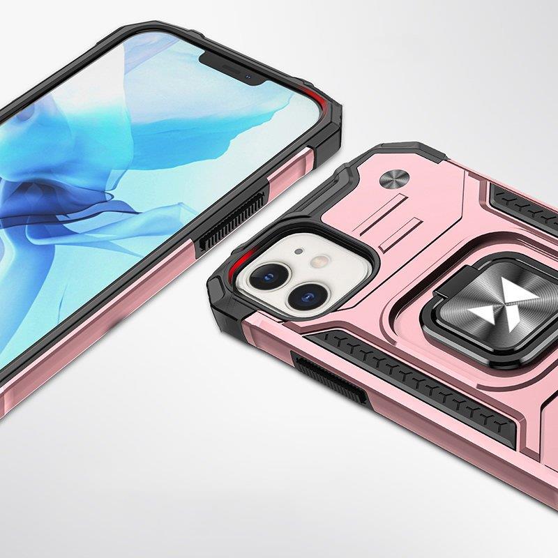 Wozinsky Ring Armor iPhone 14 fodral pansarskydd magnetisk hållare ring guld
