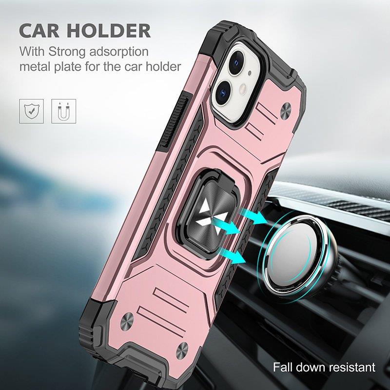 Wozinsky Ring Armor iPhone 14 fodral pansarskydd magnetisk hållare ring guld