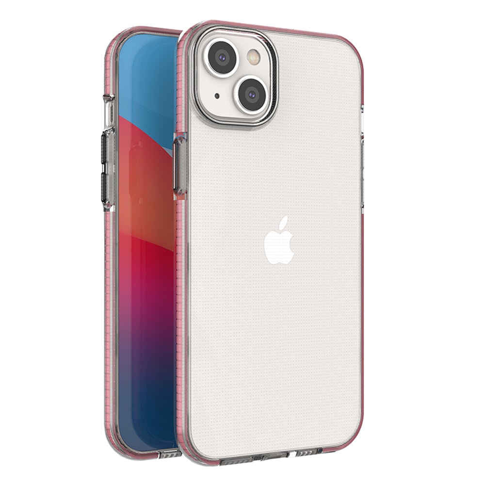 Spring Case fodral för iPhone 14 Plus silikonfodral med ram ljusrosa