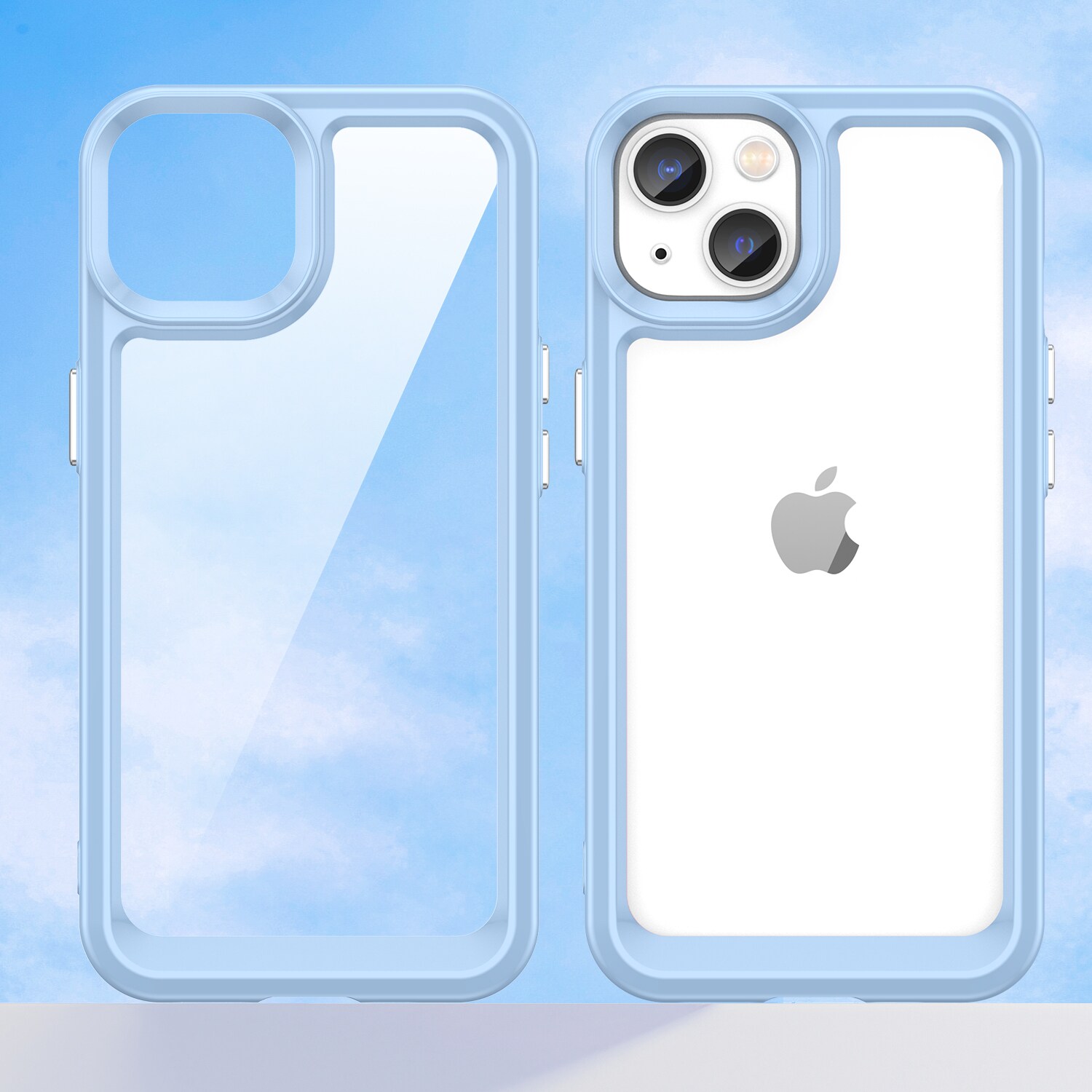 Outer Space Case iPhone 14 Plus hårt fodral med gelram blå