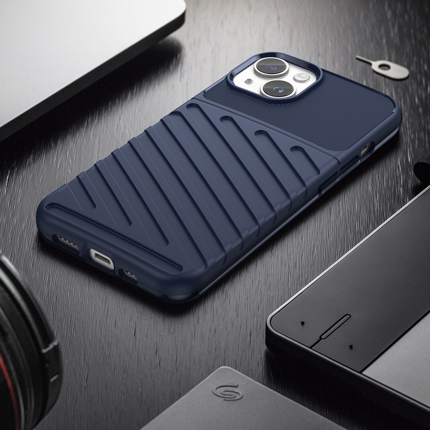 Thunder Case iPhone 14 blå pansarväska
