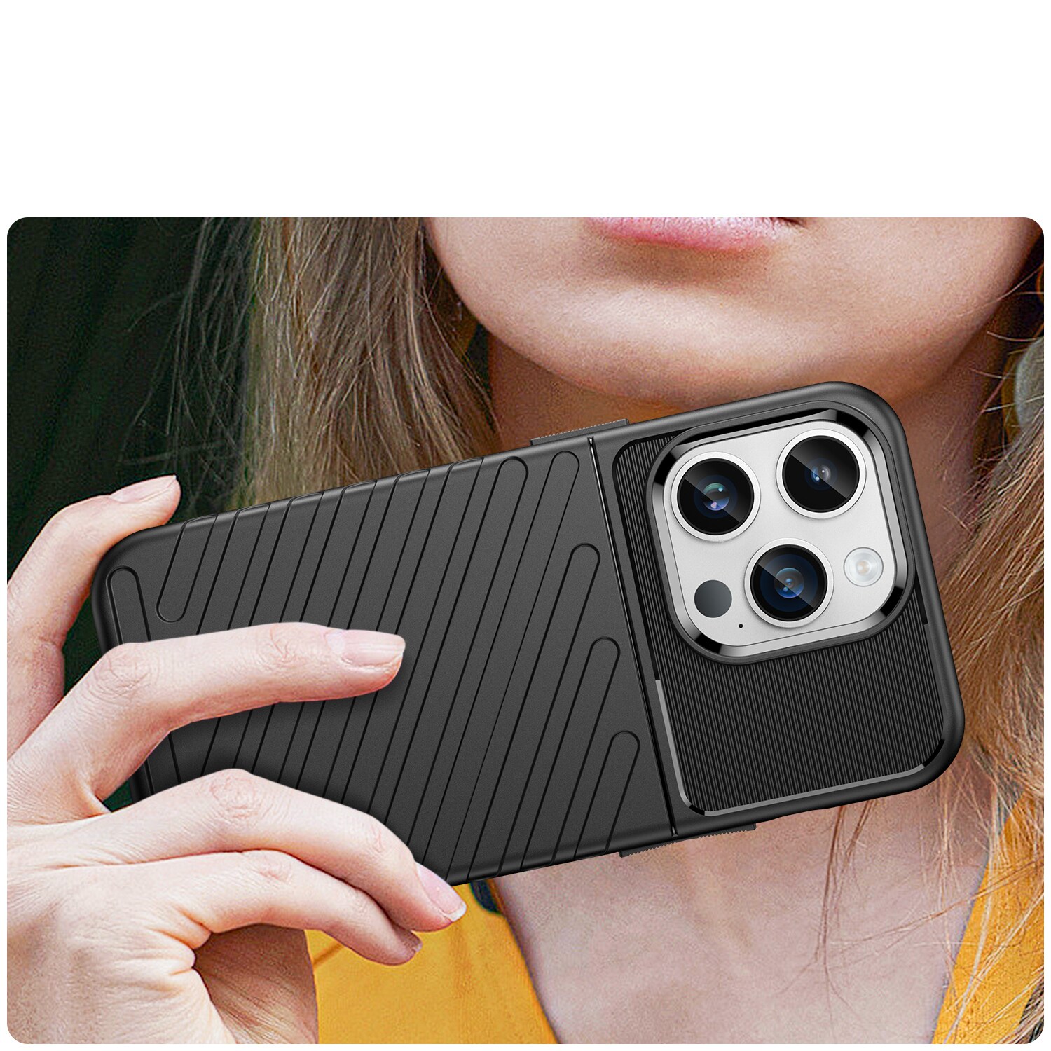 Thunder Case iPhone 14 Pro Max pansarväska svart