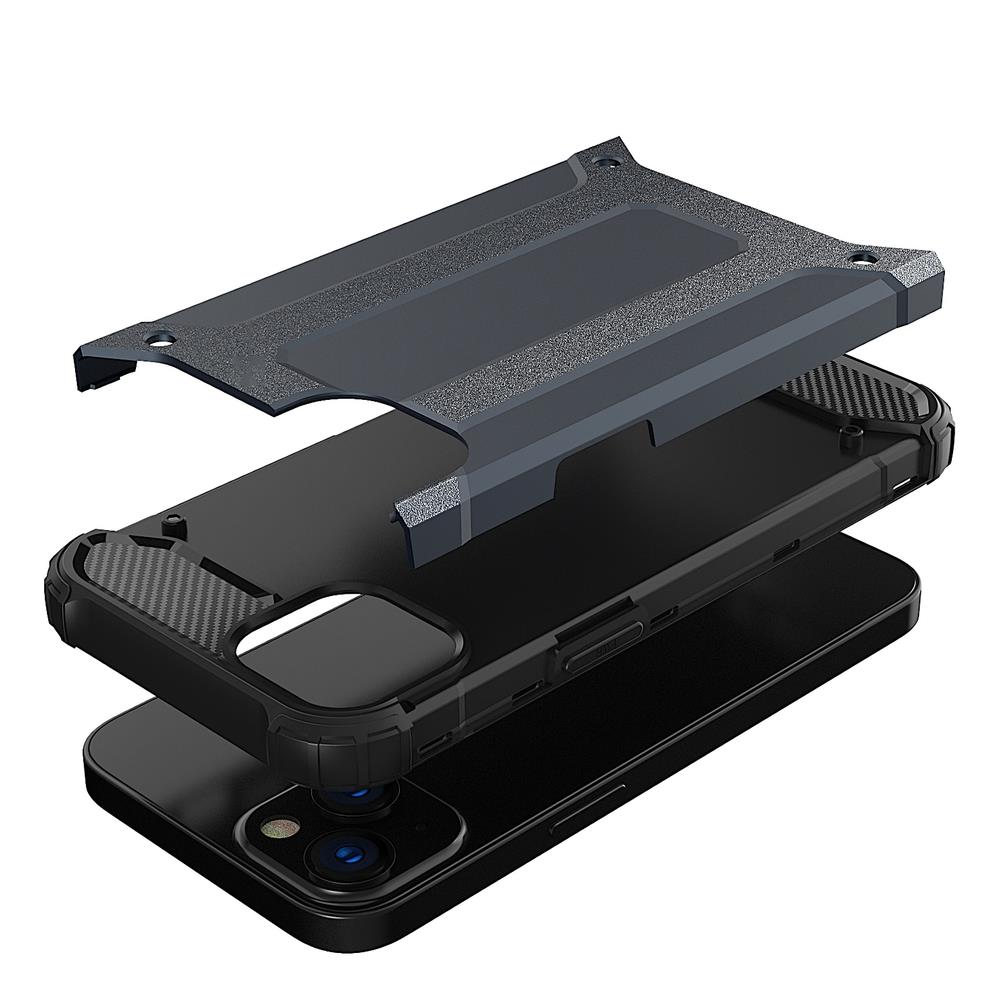 Hybrid Armor-fodral iPhone 14 Plus pansarförsett hybridfodral svart