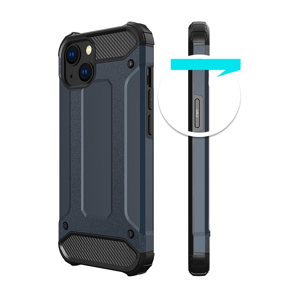 Hybrid Armor-fodral för iPhone 14 Plus bepansrat hybridfodral blå