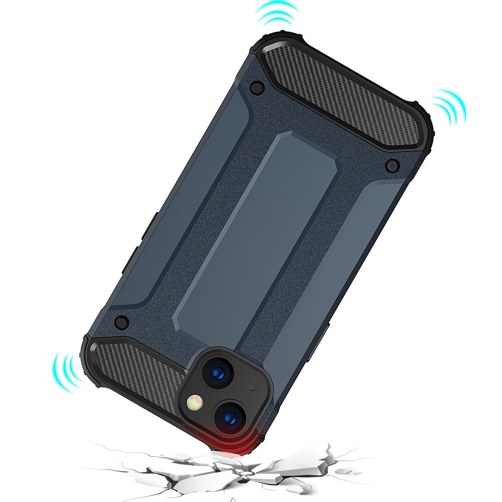 Hybrid Armor-fodral för iPhone 14 Plus bepansrat hybridfodral blå