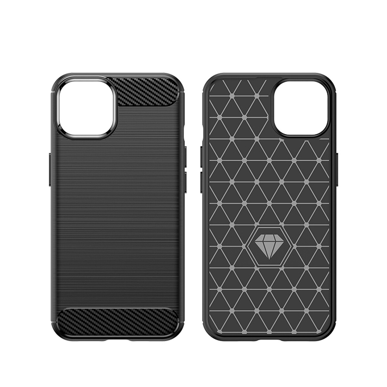 Carbon Case iPhone 14 fodral flexibelt gel-bakstycke blå