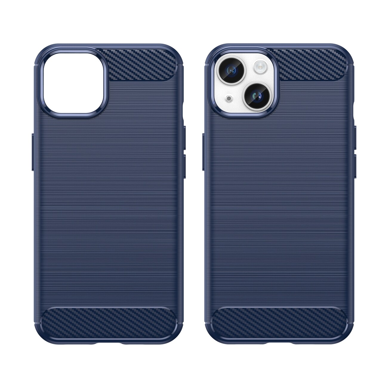 Carbon Case iPhone 14 fodral flexibelt gel-bakstycke blå