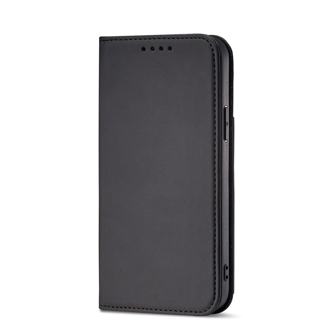 Magnet Kortfodral fodral för iPhone 14 flip cover plånbok stativ svart