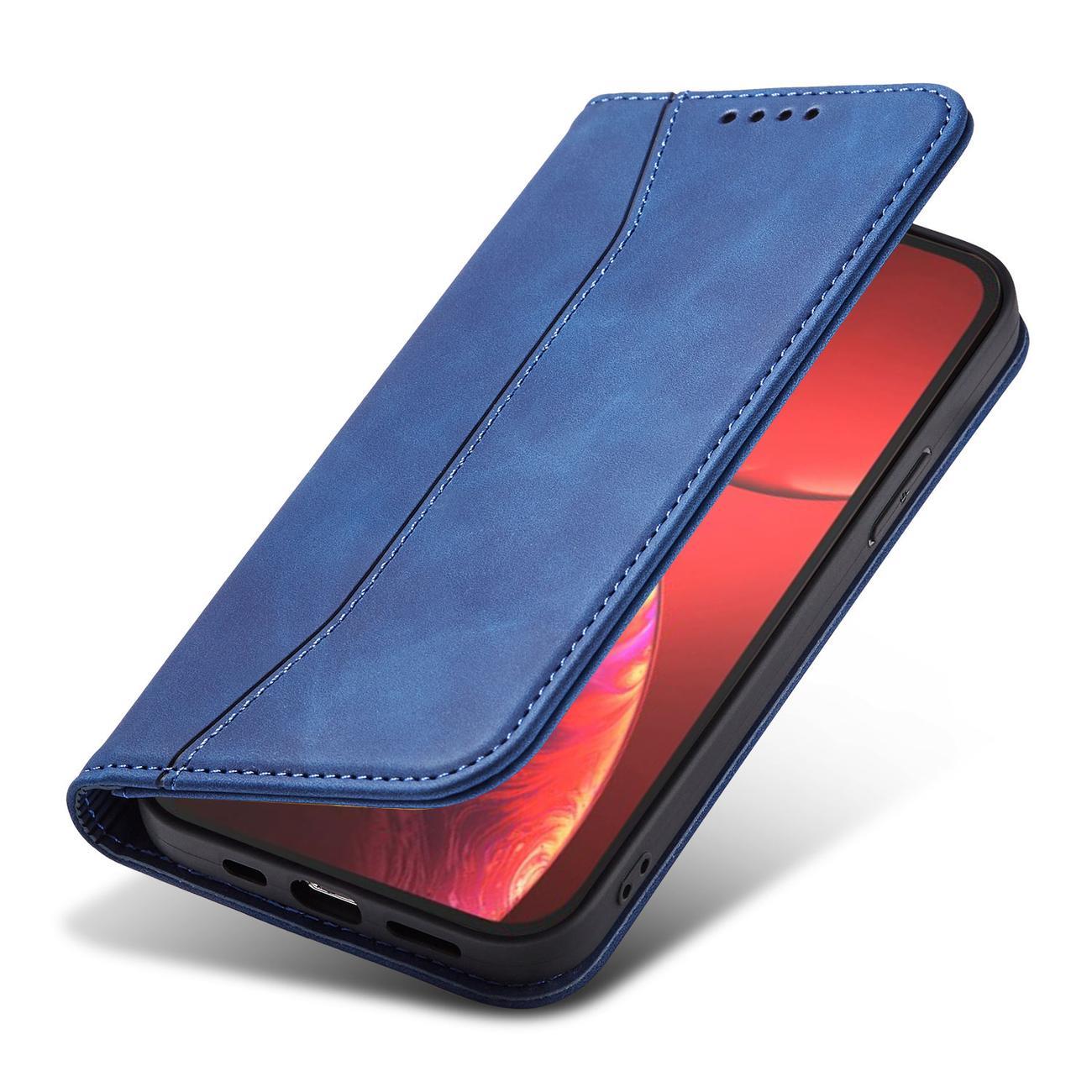 Magnet Fancy Case fodral för iPhone 14 Plus flip cover plånbok stativ blå