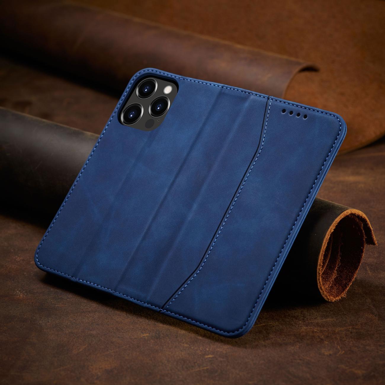 Magnet Fancy Case fodral för iPhone 14 Plus flip cover plånbok stativ blå
