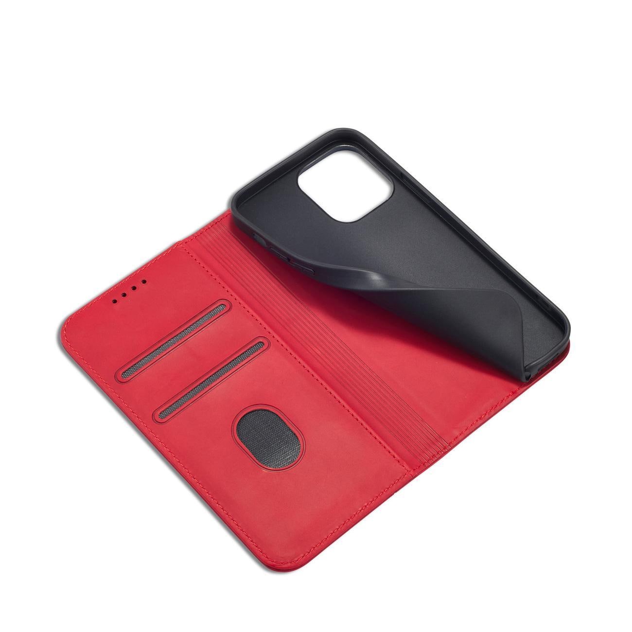 Magnet Fancy Case fodral för iPhone 14 Plus flip cover plånbok stativ röd