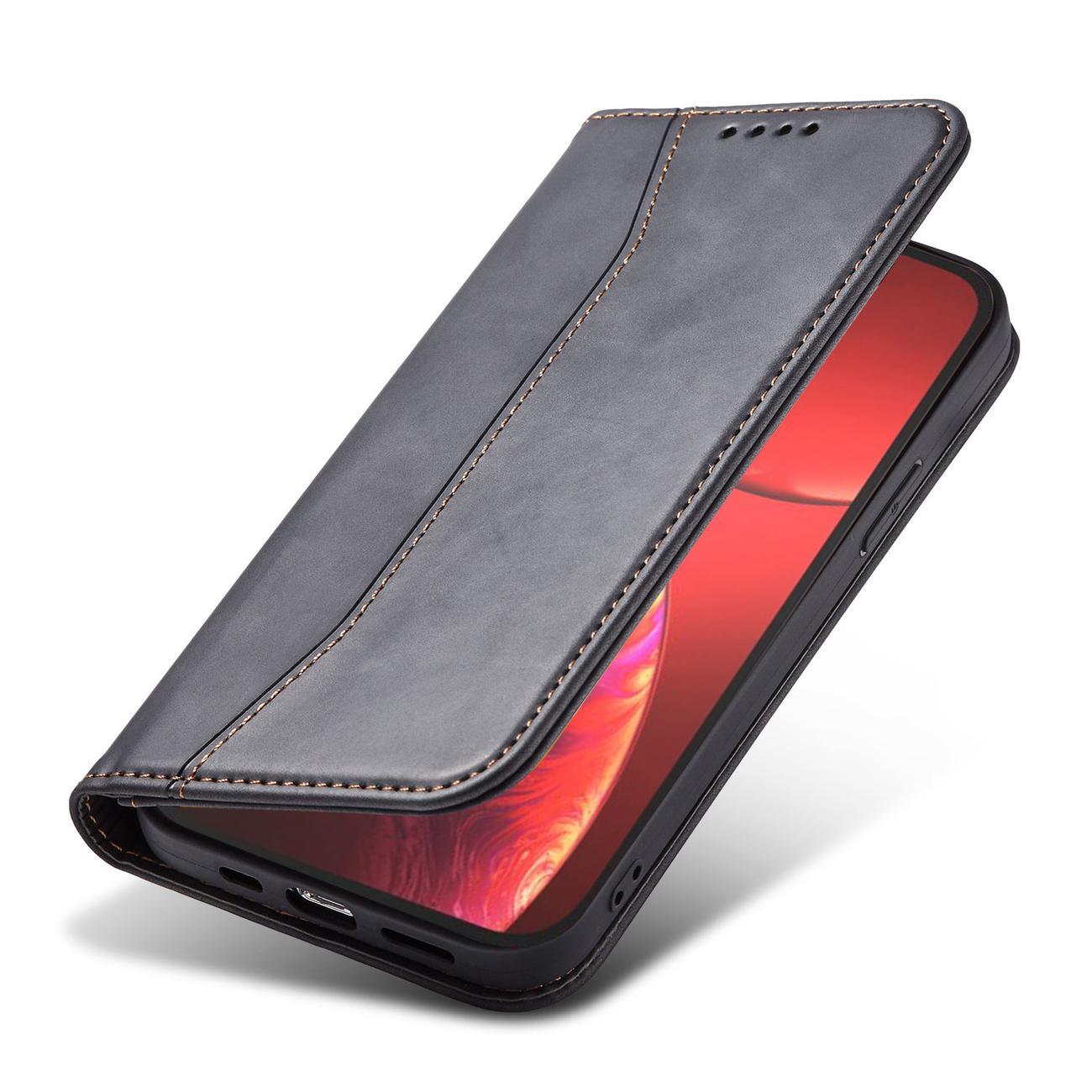 Magnet Fancy Case fodral för iPhone 14 Pro flip cover plånbok stativ svart