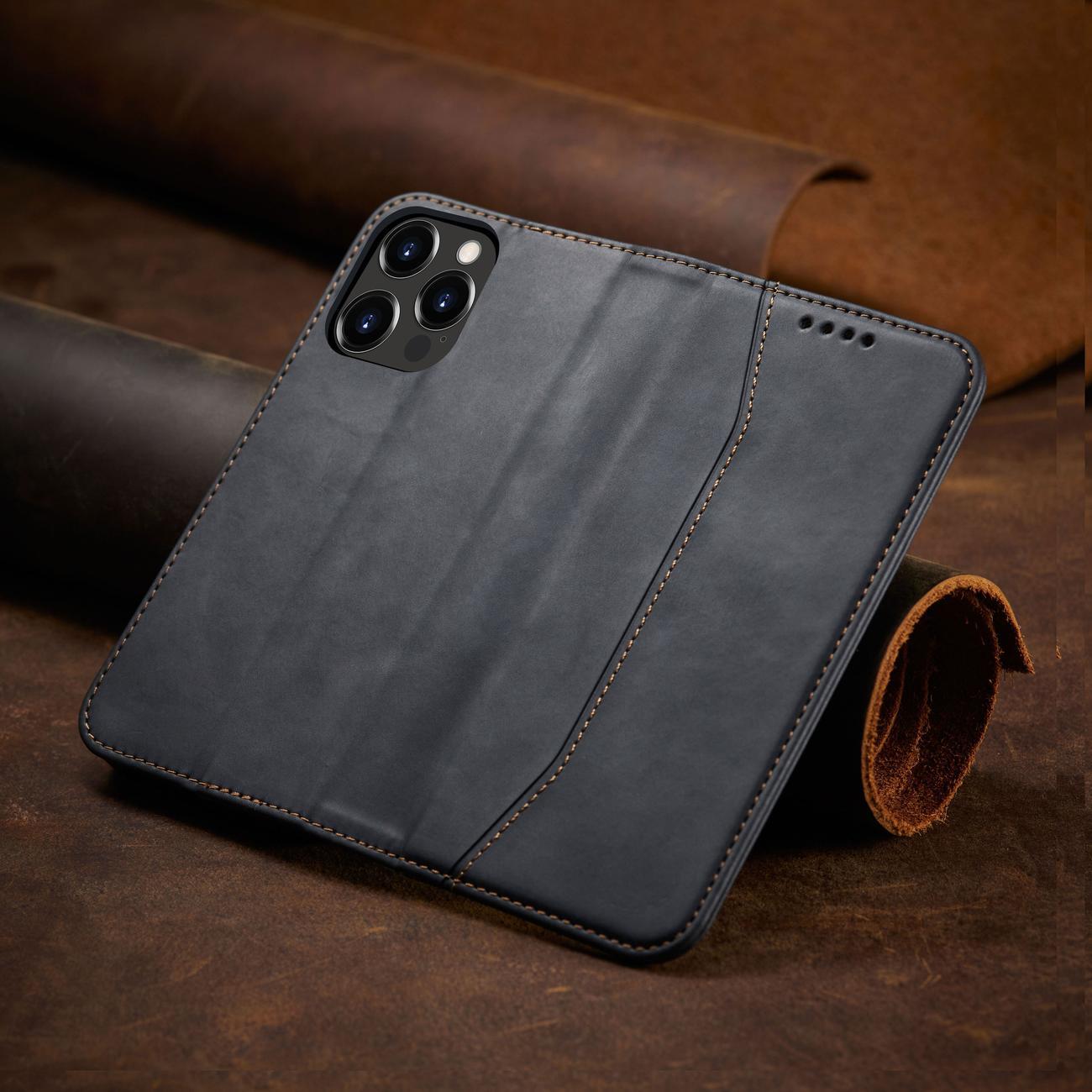 Magnet Fancy Case fodral för iPhone 14 Pro flip cover plånbok stativ svart
