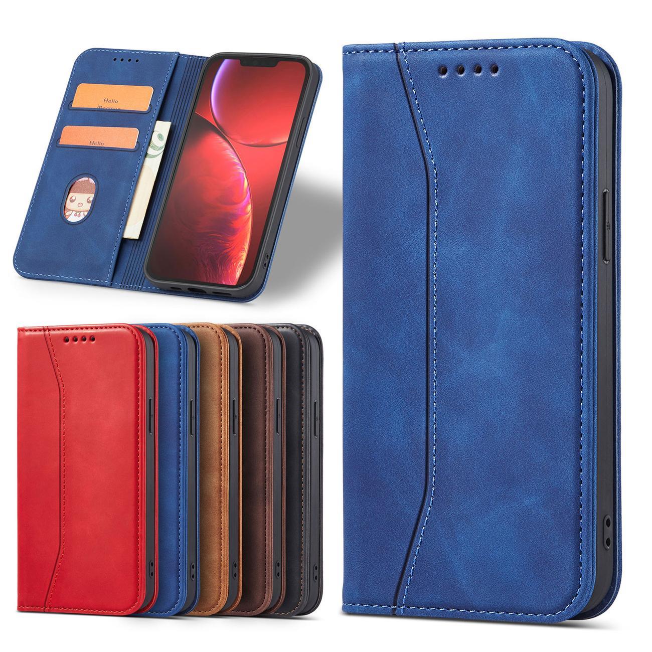Magnet Fancy Case fodral för iPhone 14 Pro flip cover plånbok stativ blå