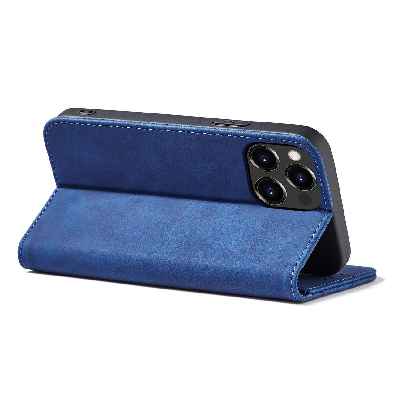 Magnet Fancy Case fodral för iPhone 14 Pro flip cover plånbok stativ blå
