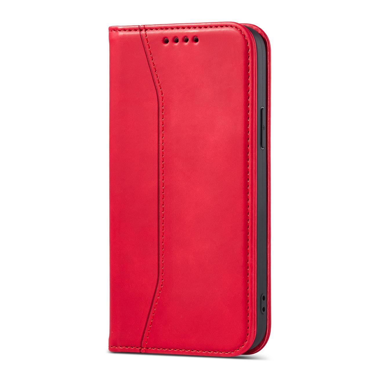 Magnet Fancy Case fodral för iPhone 14 Pro Max flip cover plånbok stativ röd