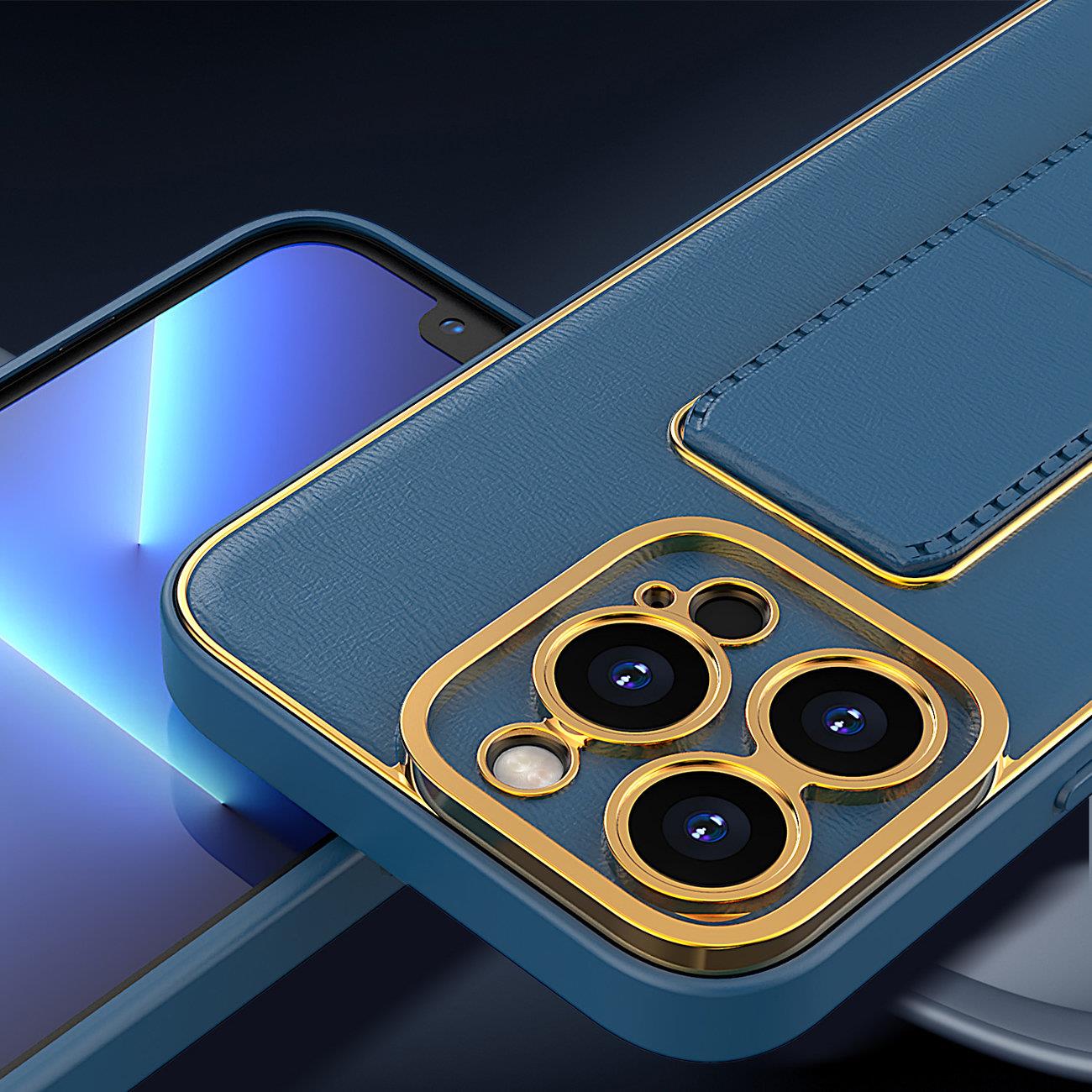 Nytt Kickstand-fodral fodral för iPhone 13 Pro med stativ rosa