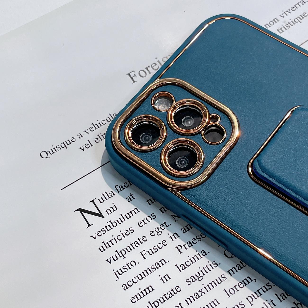 Nytt Kickstand-fodral fodral för iPhone 13 Pro med stativ rosa
