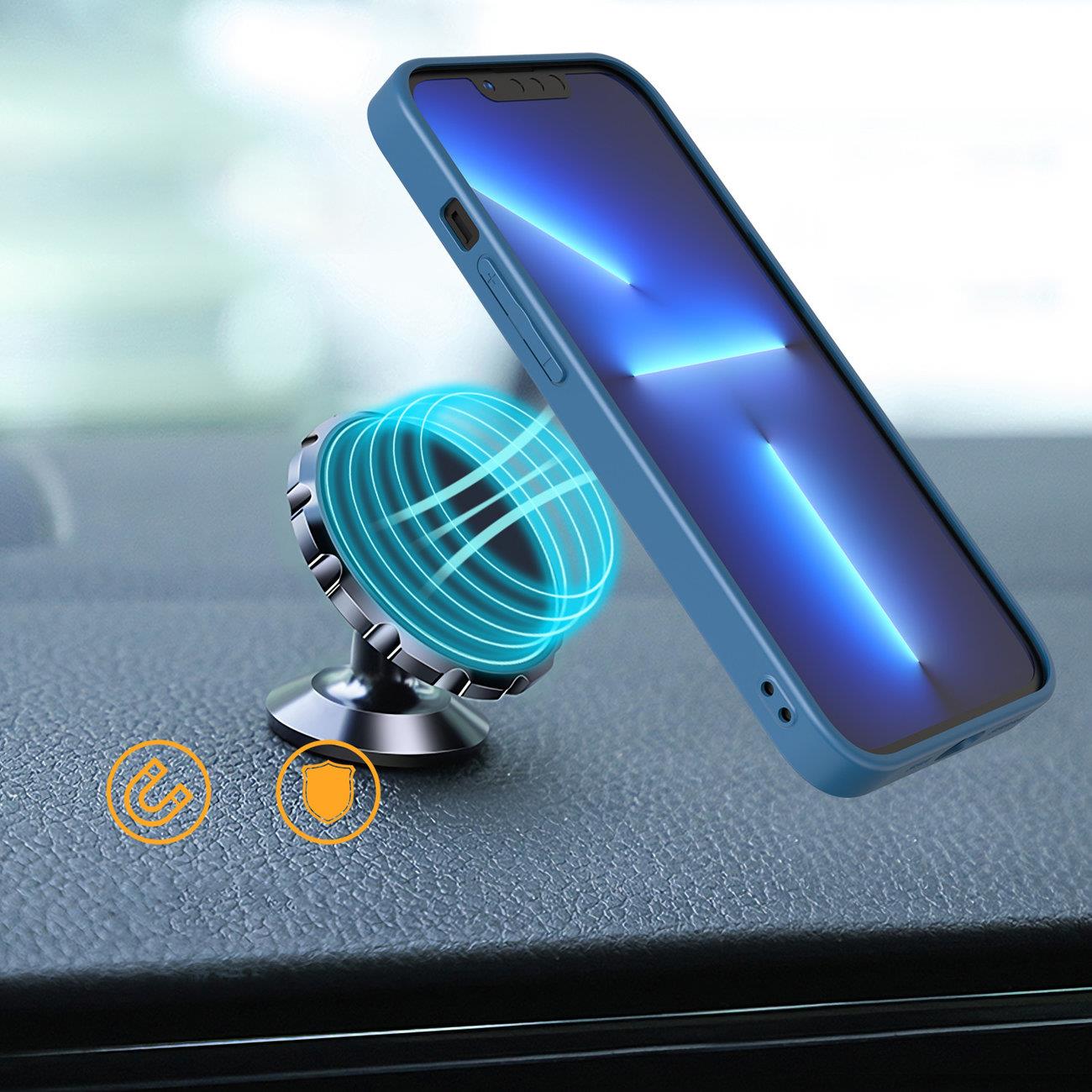 Nytt Kickstand-fodral fodral för iPhone 13 Pro med stativ lila