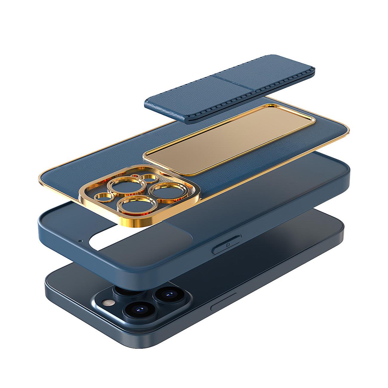 Nytt Kickstand-fodral fodral för iPhone 13 Pro med stativ lila