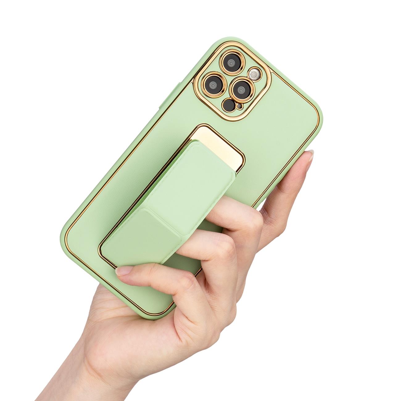 Nytt Kickstand-fodral fodral för iPhone 13 Pro med stativ lila