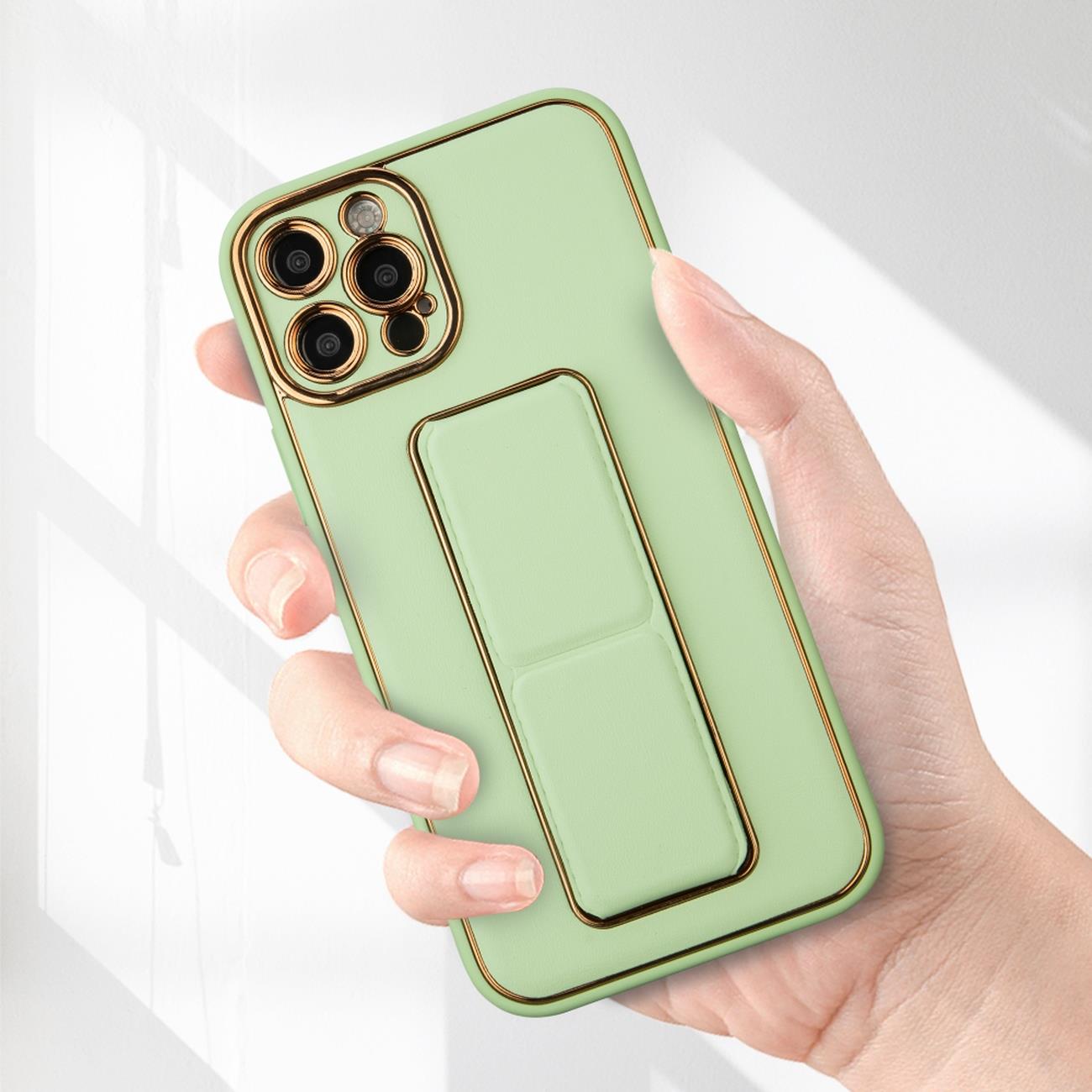 Nytt Kickstand-fodral fodral för iPhone 13 Pro med stativ lila