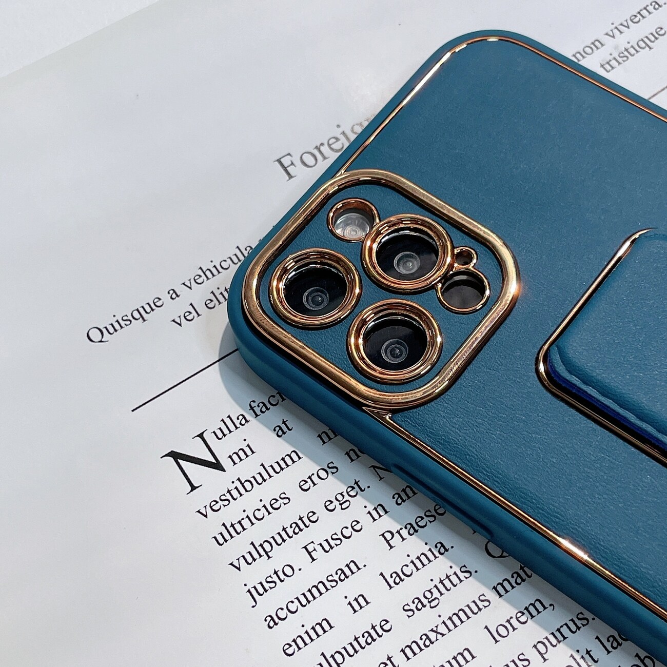 Nytt Kickstand-fodral fodral för iPhone 12 Pro med stativ blå