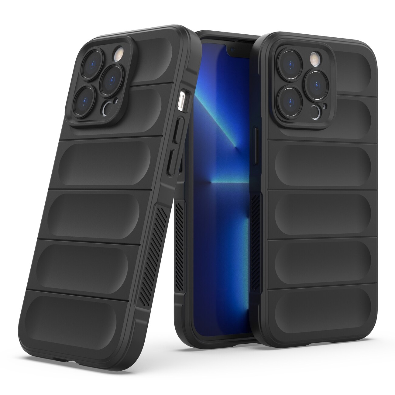 Magic Shield-fodral för iPhone 13 Pro flexibelt pansarskydd svart
