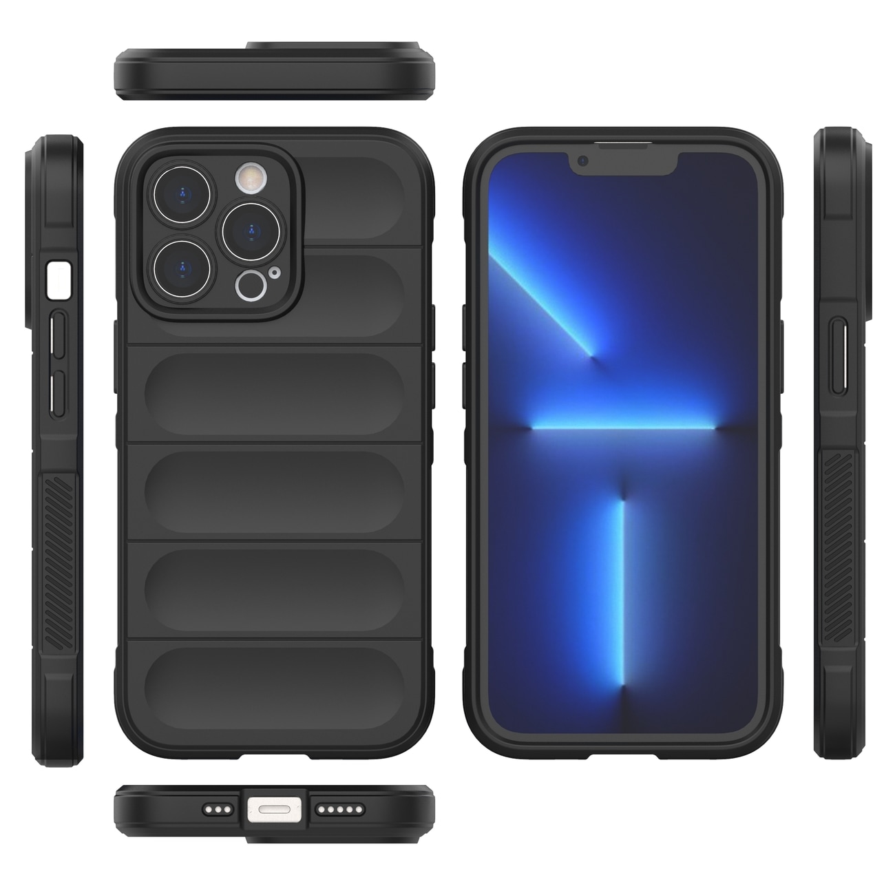 Magic Shield-fodral för iPhone 13 Pro flexibelt pansarskydd svart