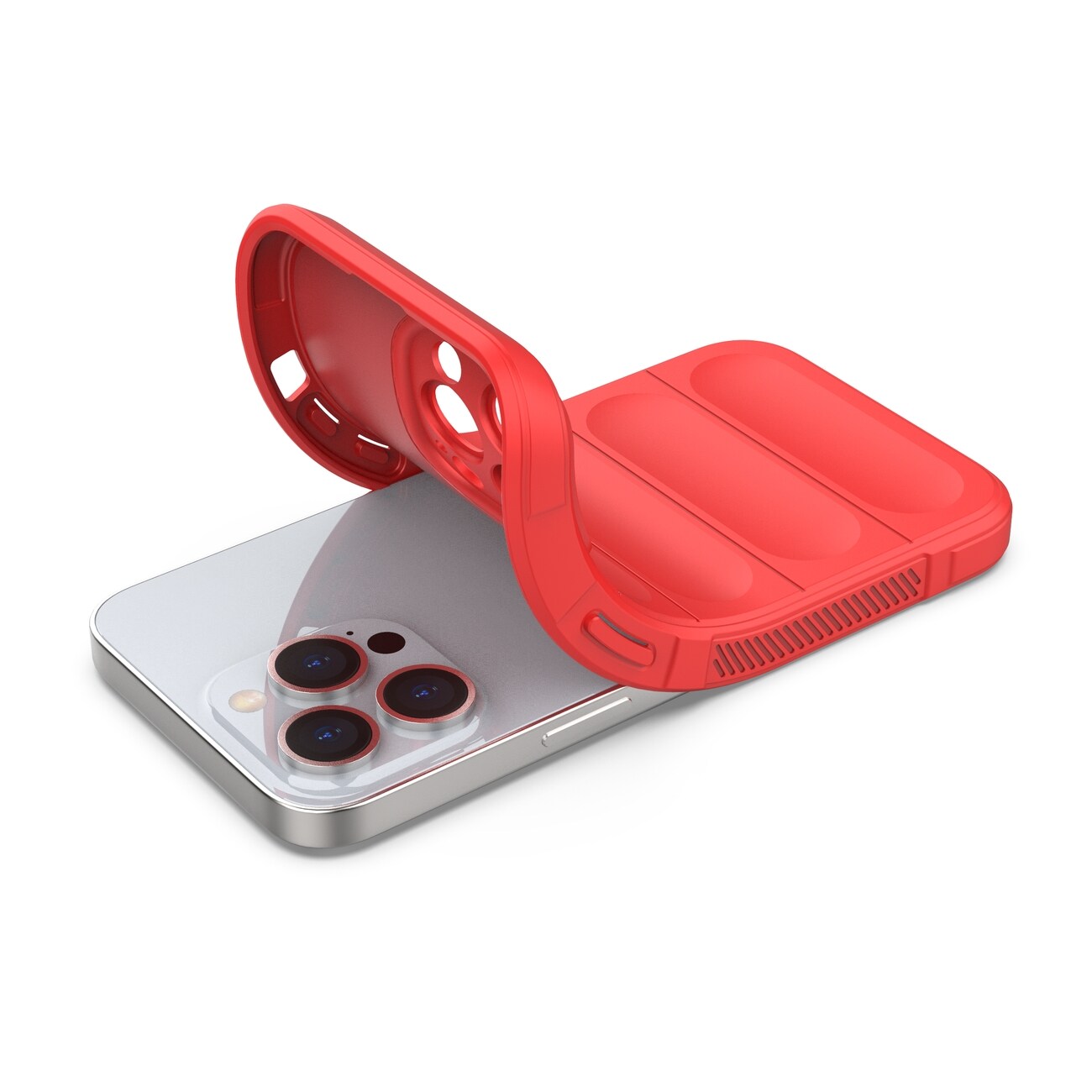 Magic Shield-fodral för iPhone 13 Pro flexibelt pansarskydd röd
