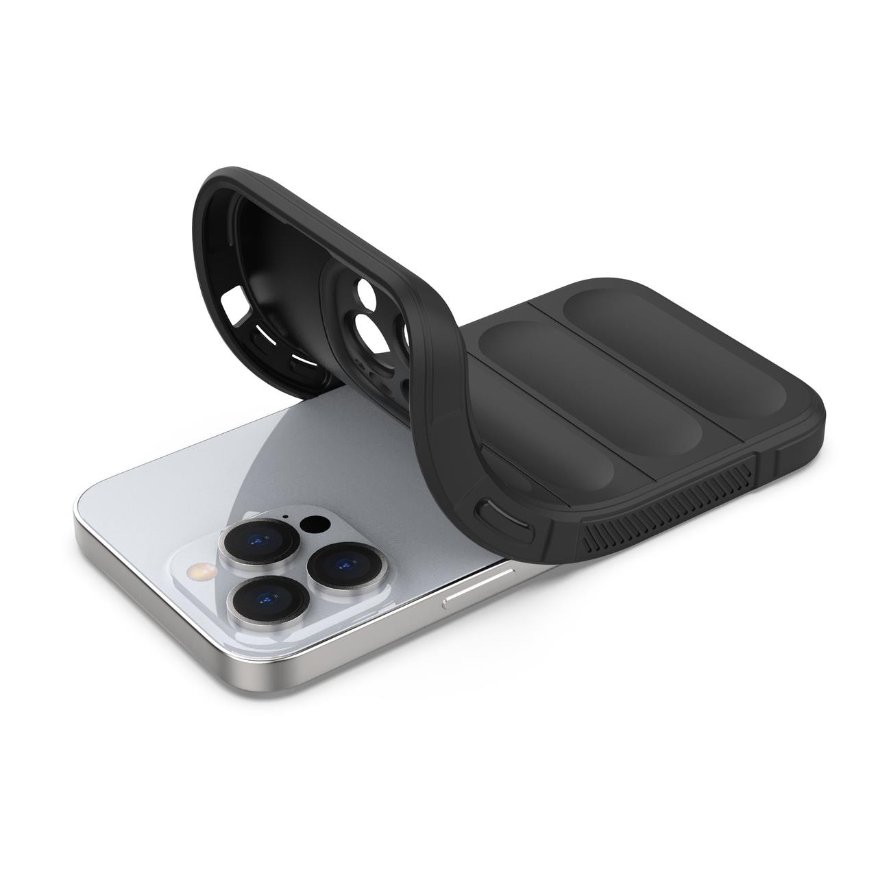 Magic Shield Case fodral för iPhone 13 Pro Max flexibelt pansarfodral mörkblå