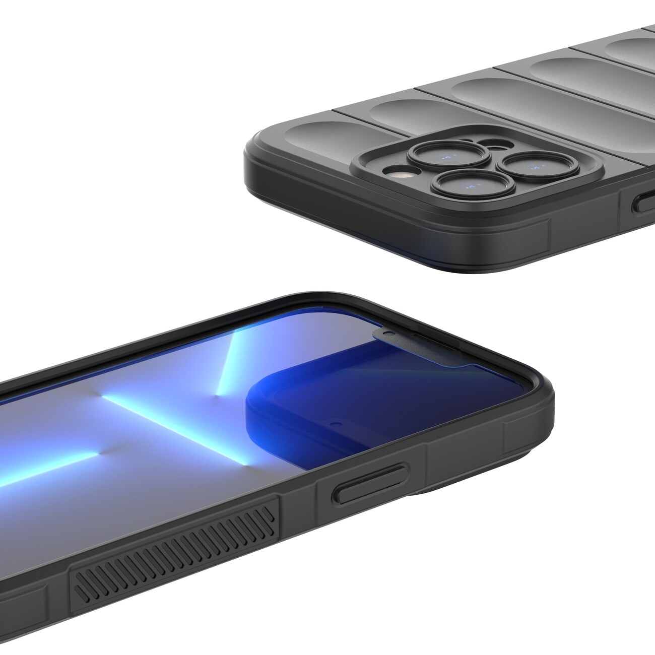 Magic Shield-fodral för iPhone 13 Pro flexibelt pansarskydd mörkblått