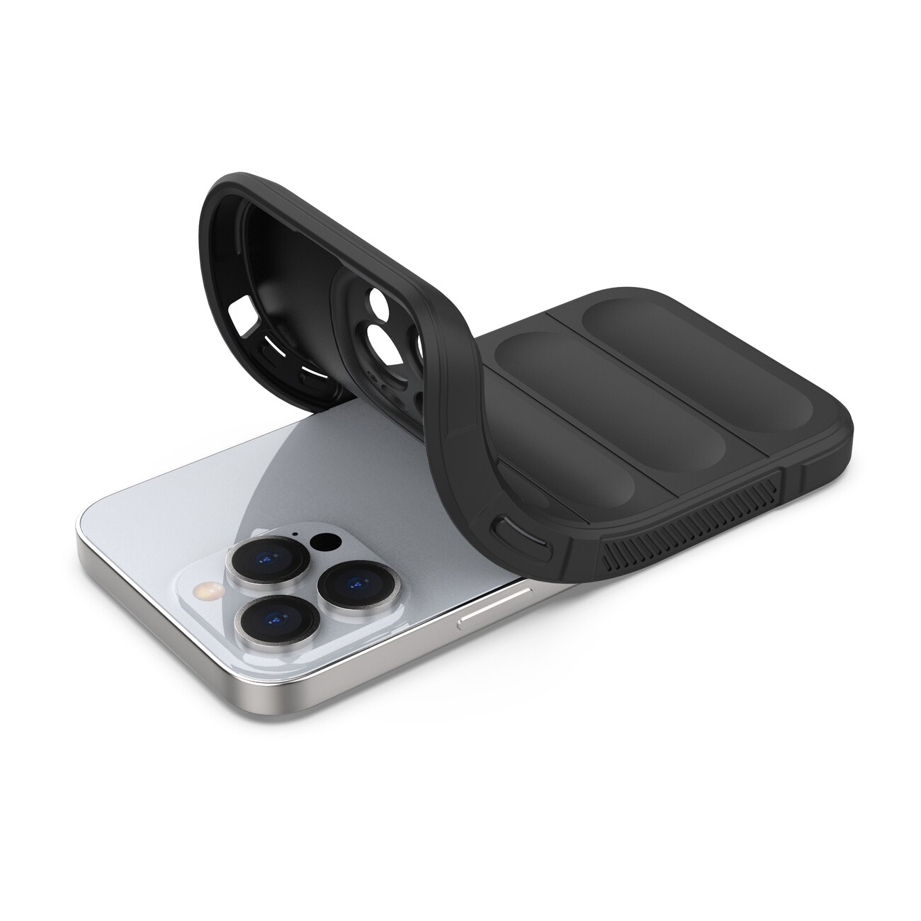 Magic Shield-fodral för iPhone 13 Pro flexibelt pansarskydd mörkblått