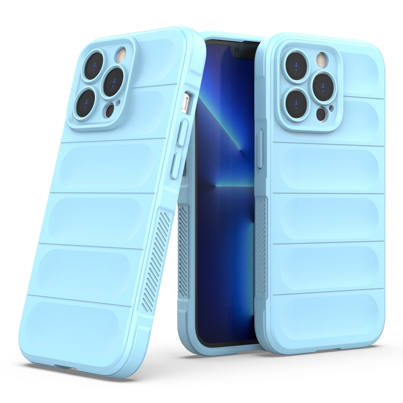 Magic Shield-fodral för iPhone 13 Pro flexibelt pansarskydd ljusblått