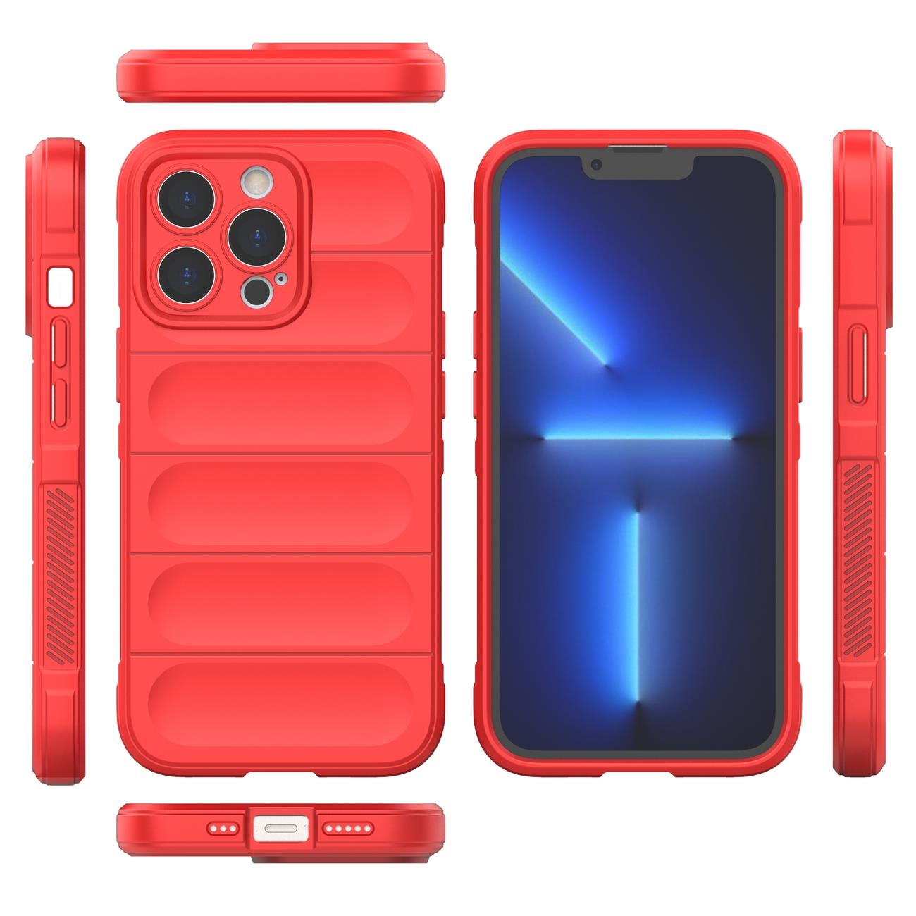 Magic Shield-fodral för iPhone 13 Pro Max flexibelt pansarskydd röd