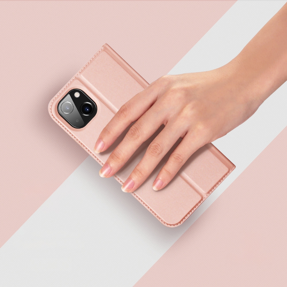 Dux Ducis Skin Pro Holster Flip Cover för iPhone 14 Plus rosa