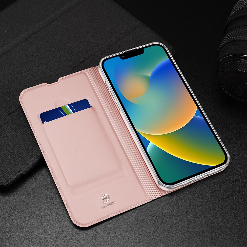 Dux Ducis Skin Pro Holster Flip Cover för iPhone 14 Plus rosa